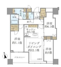 白金ザ・スカイ 13階 間取り図