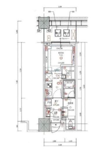 白金ザ・スカイ 7階 間取り図