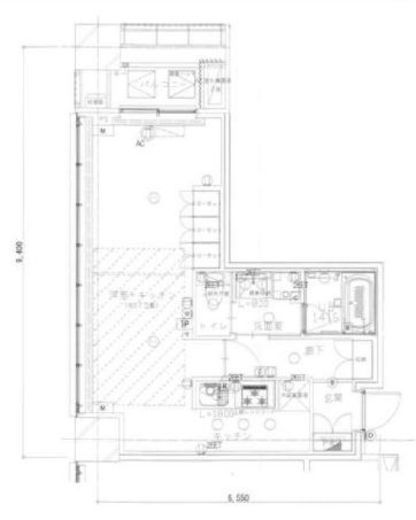 プレミストタワー白金高輪 8階 間取り図
