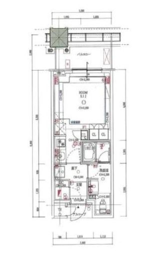 白金ザ・スカイ 5階 間取り図