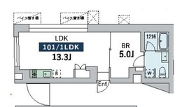 グランデュオ富ヶ谷3 (GranDuo TomigayaⅢ) 101 間取り図