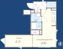 FLレジデンス神宮御苑 203 間取り図