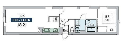 グランデュオ富ヶ谷3 (GranDuo TomigayaⅢ) 301 間取り図