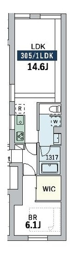 グランデュオ富ヶ谷3 (GranDuo TomigayaⅢ) 305 間取り図