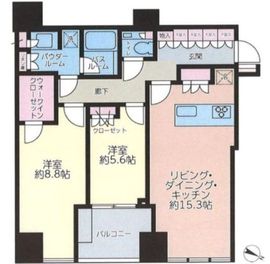 プレミストタワー白金高輪 20階 間取り図