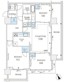 シティタワー新宿 7階 間取り図