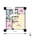 ウエリス新宿早稲田の森 7階 間取り図