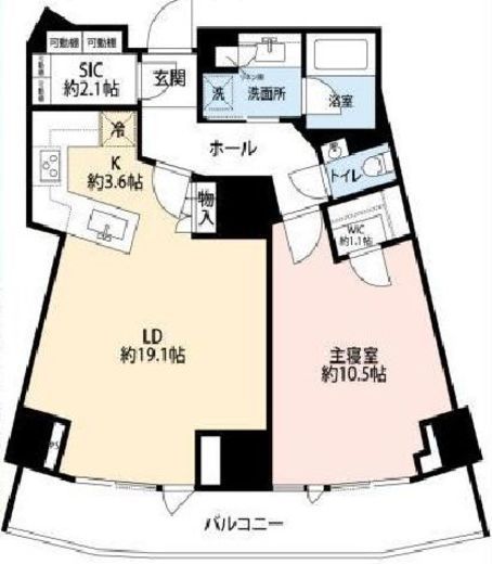 パークコート神宮北参道ザタワー 20階 間取り図