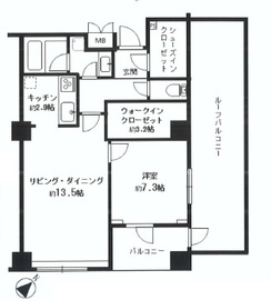 シティインデックス三田伊皿子坂 6階 間取り図