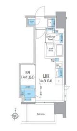 クレヴィアリグゼ錦糸町 303 間取り図