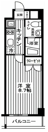 カスタリア神保町 802 間取り図