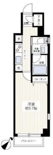 カスタリア神保町 1006 間取り図