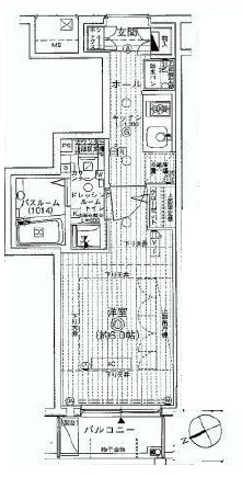 エステムプラザ愛宕虎ノ門レジデンス 605 間取り図