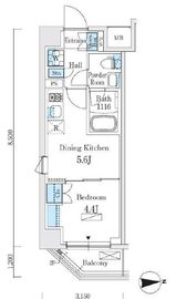 テラス大鳥居エアーズ 607 間取り図