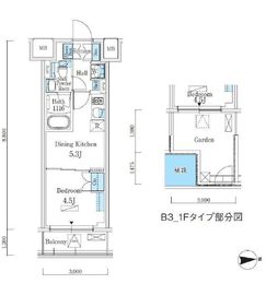 テラス大鳥居エアーズ 102 間取り図