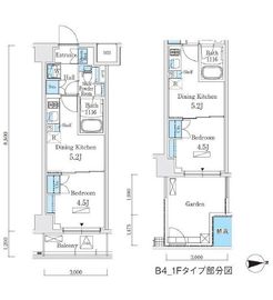 テラス大鳥居エアーズ 103 間取り図