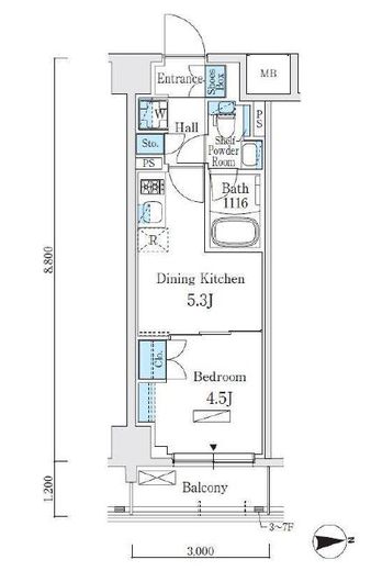 テラス大鳥居エアーズ 602 間取り図