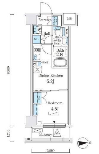 テラス大鳥居エアーズ 505 間取り図