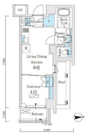 テラス大鳥居エアーズ 401 間取り図