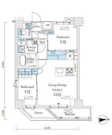 テラス大鳥居エアーズ 705 間取り図