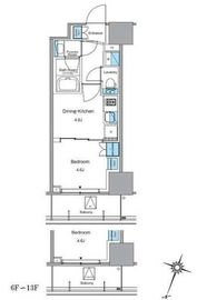 ルフォンプログレ渋谷ヒルトップ 1108 間取り図