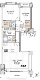 パークハウス六本木麻布三河台 5階 間取り図