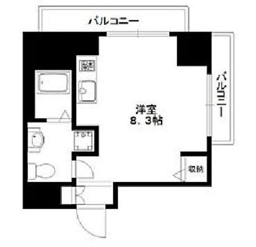 マストライフ目黒南 808 間取り図