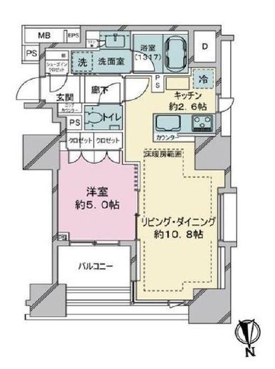 シティタワー白金 7階 間取り図