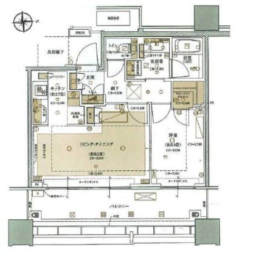 白金ザ・スカイ 9階 間取り図
