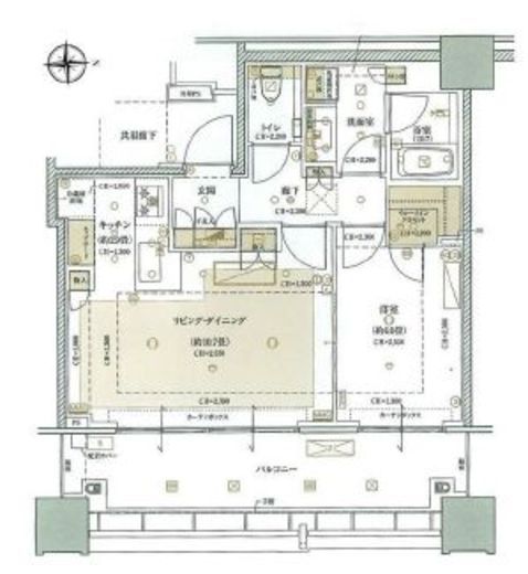 白金ザ・スカイ 18階 間取り図