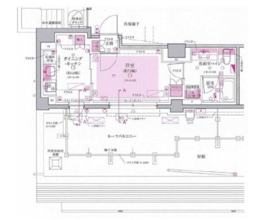 クレヴィア山吹神楽坂 8階 間取り図