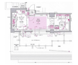 クレヴィア山吹神楽坂 8階 間取り図