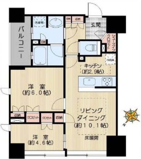 シティハウス文京護国寺 8階 間取り図