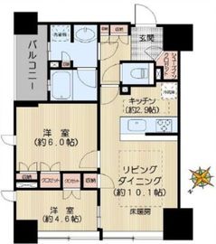 シティハウス文京護国寺 8階 間取り図