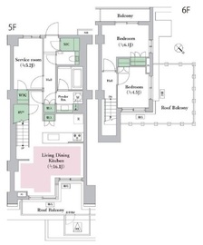 オープンレジデンシア神楽坂ウエストテラス 5階 間取り図