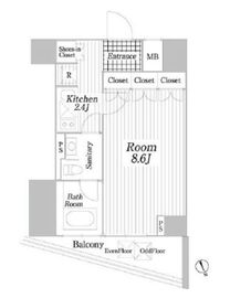 コートヒルズ広尾南 4階 間取り図