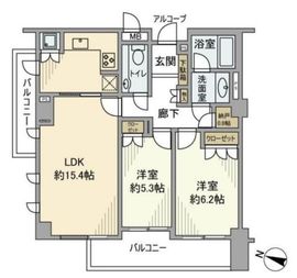 碑文谷ヒルズいしぶみ桜通り 3階 間取り図