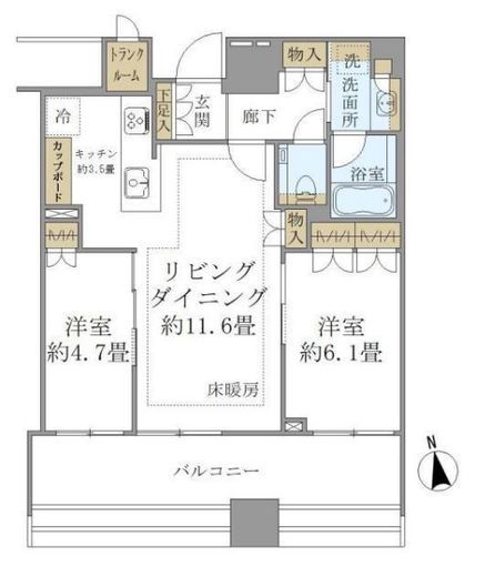 白金ザ・スカイ 13階 間取り図