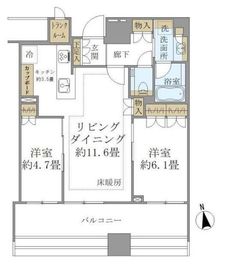 白金ザ・スカイ 13階 間取り図