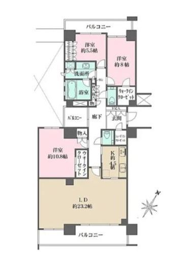 深沢ハウス 11階 間取り図