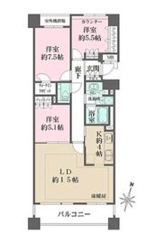 目白プレイスレジデンス 6階 間取り図