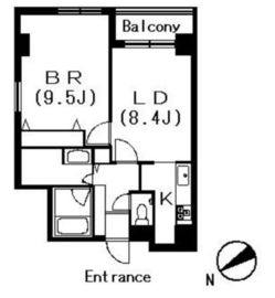 ヒルコート千駄木 6階 間取り図
