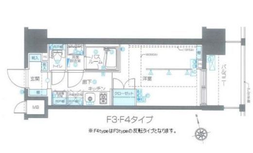 ZOOM品川南 14階 間取り図