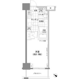 パークハビオ人形町 703 間取り図