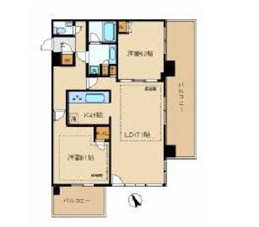 シティタワー新宿 18階 間取り図