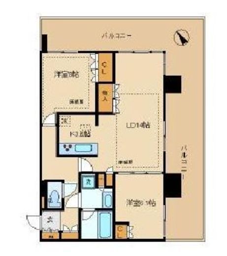 シティタワー新宿 18階 間取り図