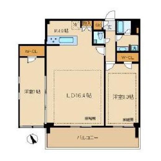 シティタワー新宿 15階 間取り図