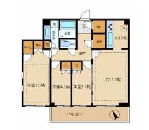 シティタワー新宿 14階 間取り図