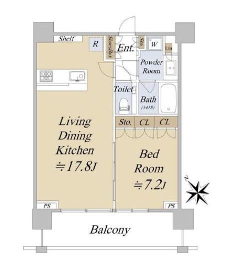 シティタワー新宿 33階 間取り図