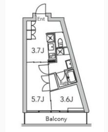 グランデュオ代々木2 (GranDuo YoyogiⅡ) 207 間取り図